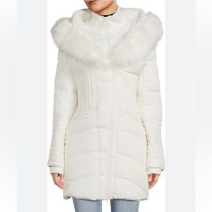 Noize Gigi Vegan Faux Fur Trim
Quilted Parka in White